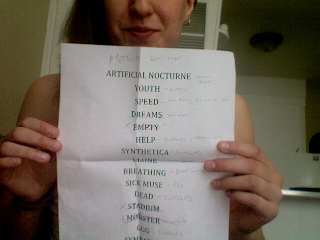 metric setlist