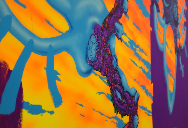 Detail of Gate: The Crap Trees of Uranus, 2014. Aaron Curry (solo exhibition). 